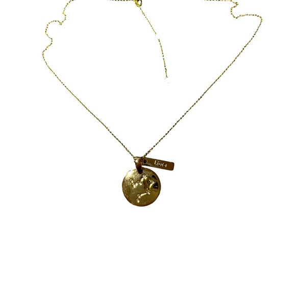Astrology Gold Libra Pendant Necklace - Picture 4 of 5